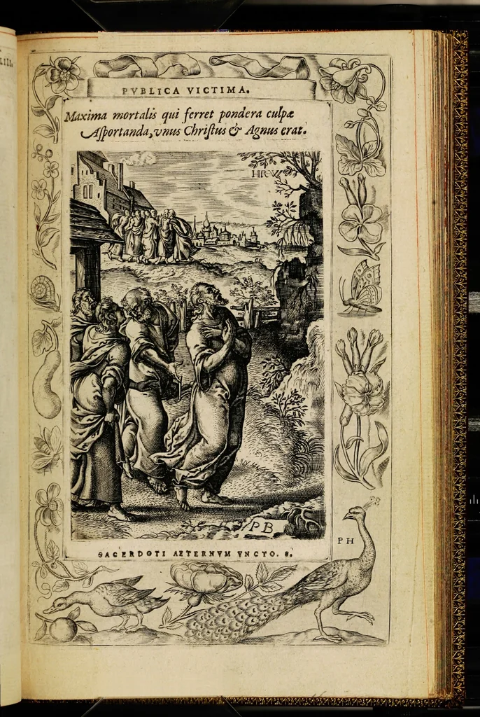 An illustration from Humanae salutis monumenta, 1571, leaf 117
