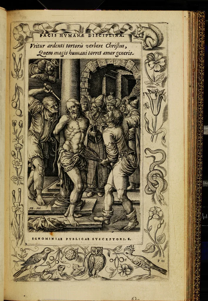 An illustration from Humanae salutis monumenta, 1571, leaf 129