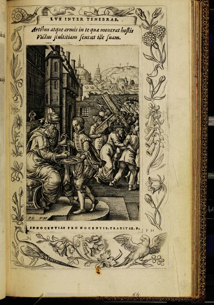 An illustration from Humanae salutis monumenta, 1571, leaf 133