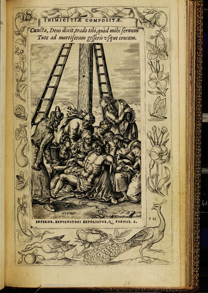 An illustration from Humanae salutis monumenta, 1571, leaf 137
