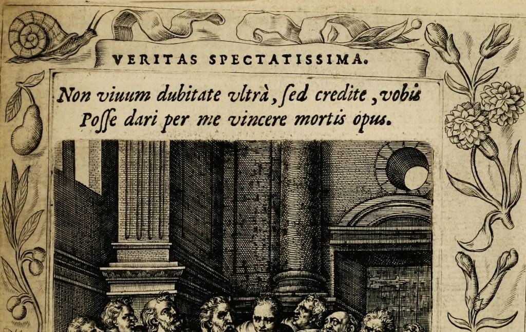 An illustration from Humanae salutis monumenta, 1571, leaf 143