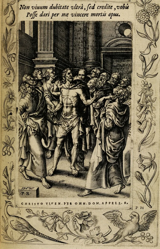 An illustration from Humanae salutis monumenta, 1571, leaf 143