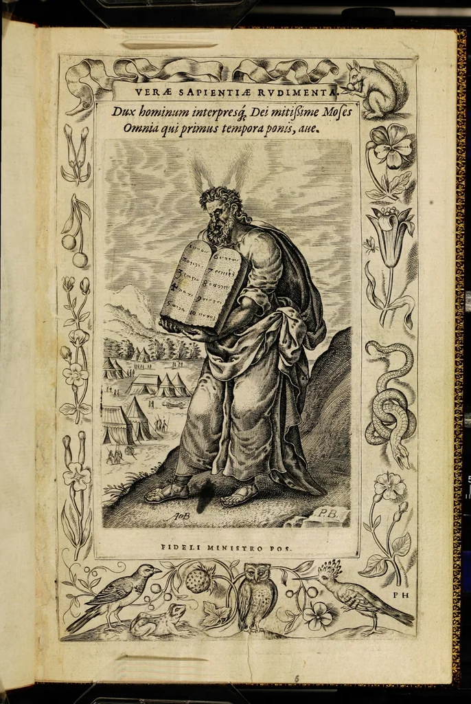 An illustration from Humanae salutis monumenta, 1571, leaf 15