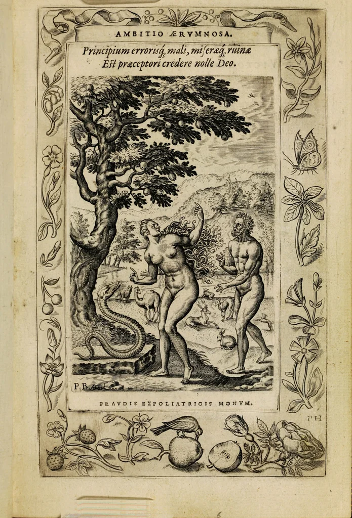 An illustration from Humanae salutis monumenta, 1571, leaf 17