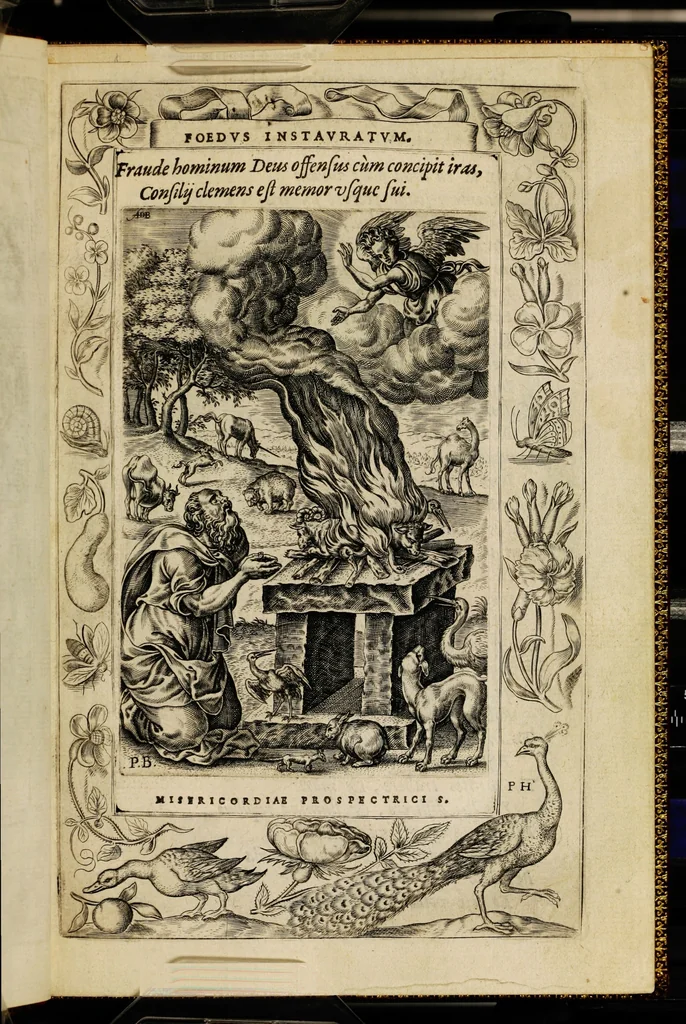 An illustration from Humanae salutis monumenta, 1571, leaf 21