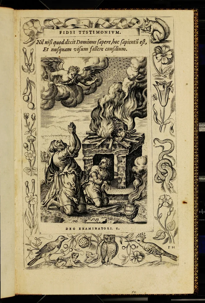 An illustration from Humanae salutis monumenta, 1571, leaf 25