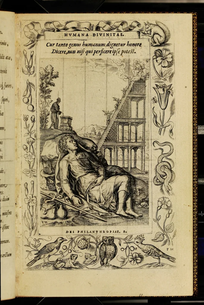 An illustration from Humanae salutis monumenta, 1571, leaf 27