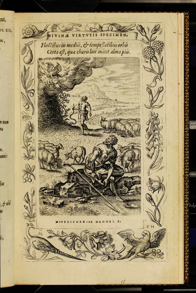 An illustration from Humanae salutis monumenta, 1571, leaf 35