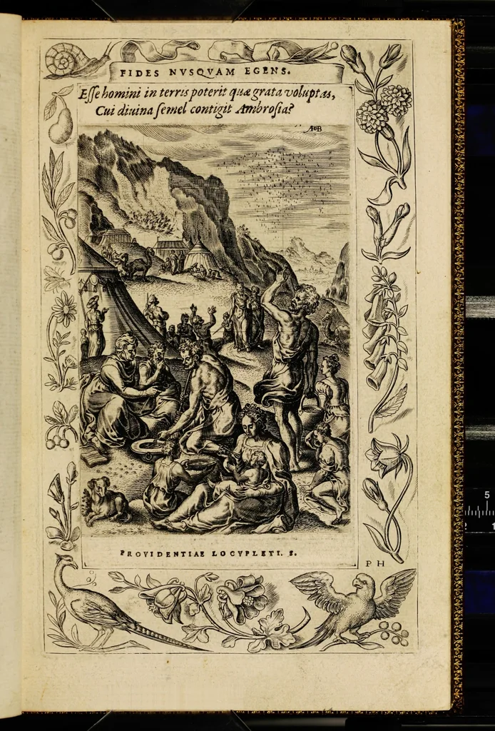 An illustration from Humanae salutis monumenta, 1571, leaf 43