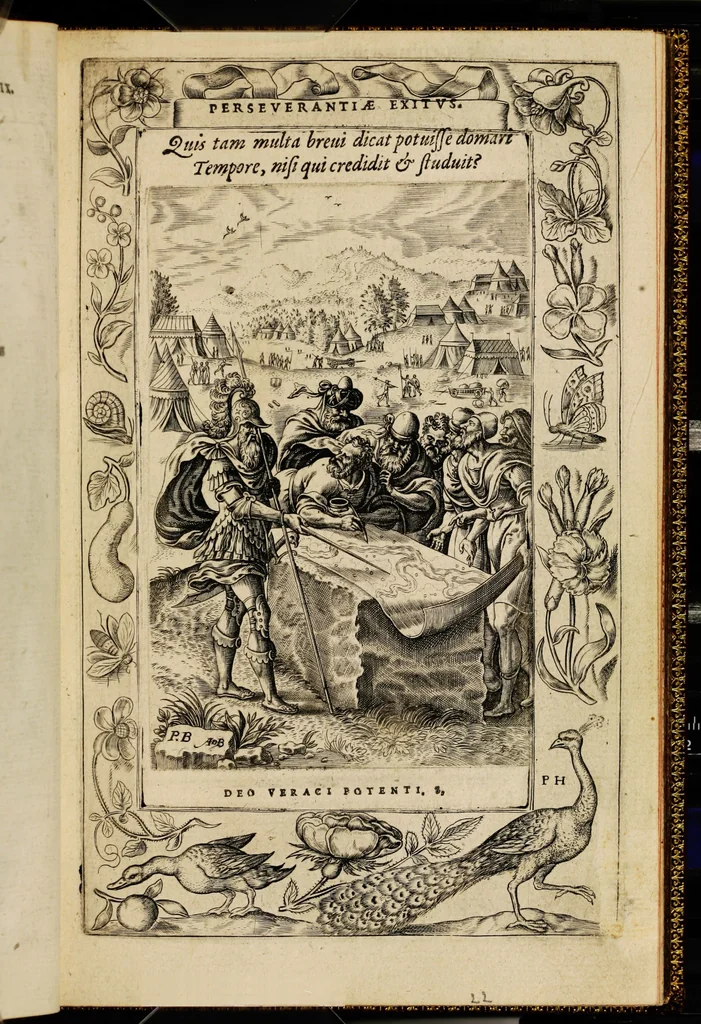 An illustration from Humanae salutis monumenta, 1571, leaf 49