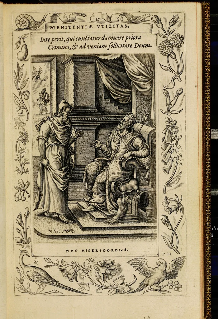 An illustration from Humanae salutis monumenta, 1571, leaf 53