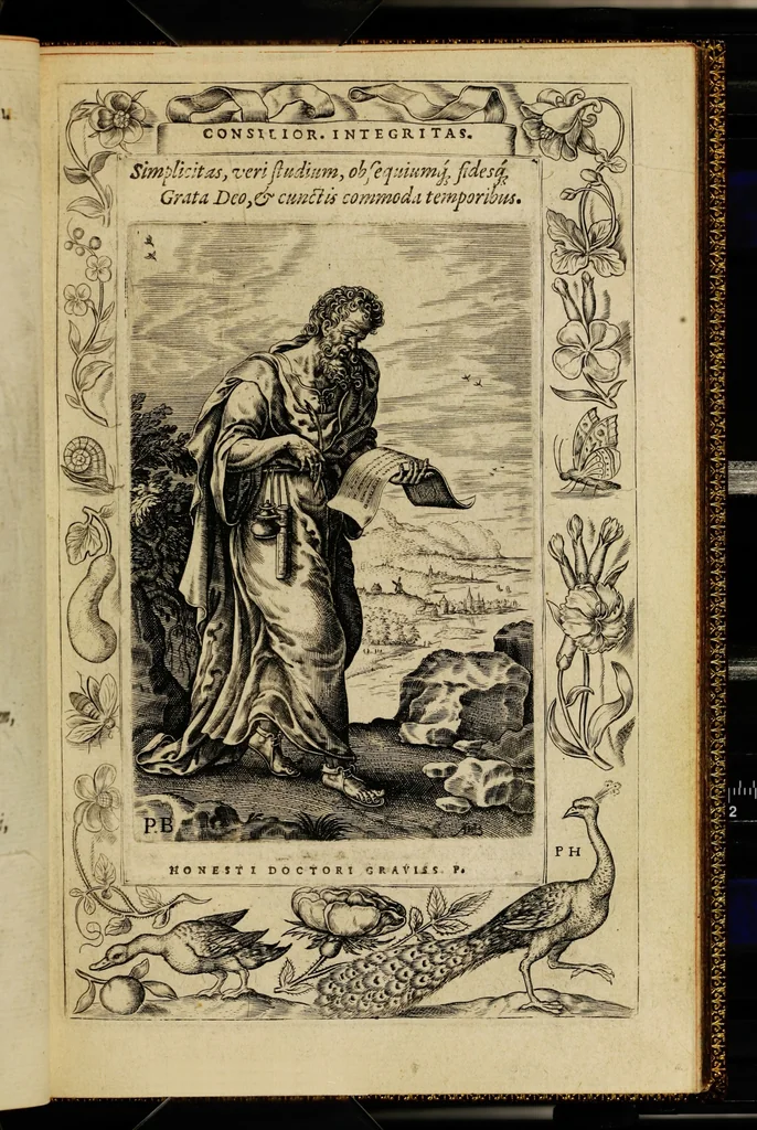 An illustration from Humanae salutis monumenta, 1571, leaf 57