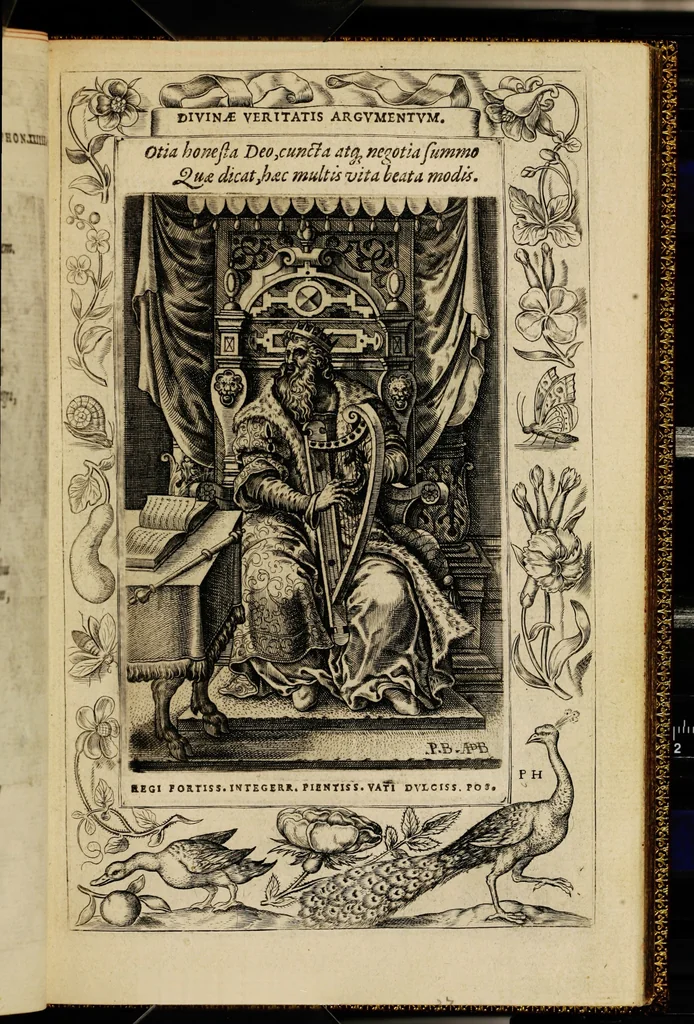 An illustration from Humanae salutis monumenta, 1571, leaf 59