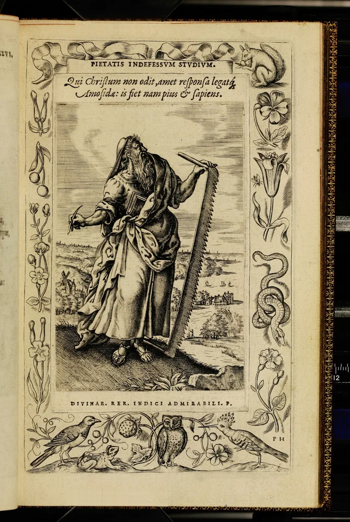 An illustration from Humanae salutis monumenta, 1571, leaf 63