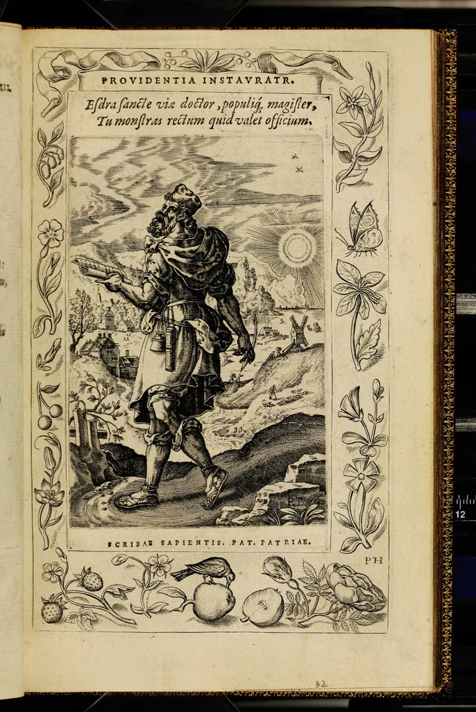 An illustration from Humanae salutis monumenta, 1571, leaf 69