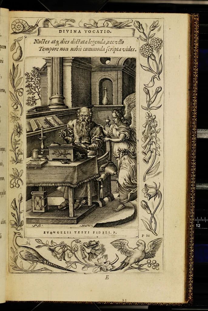 An illustration from Humanae salutis monumenta, 1571, leaf 71