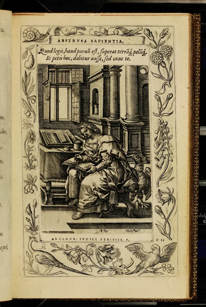 An illustration from Humanae salutis monumenta, 1571, leaf 77