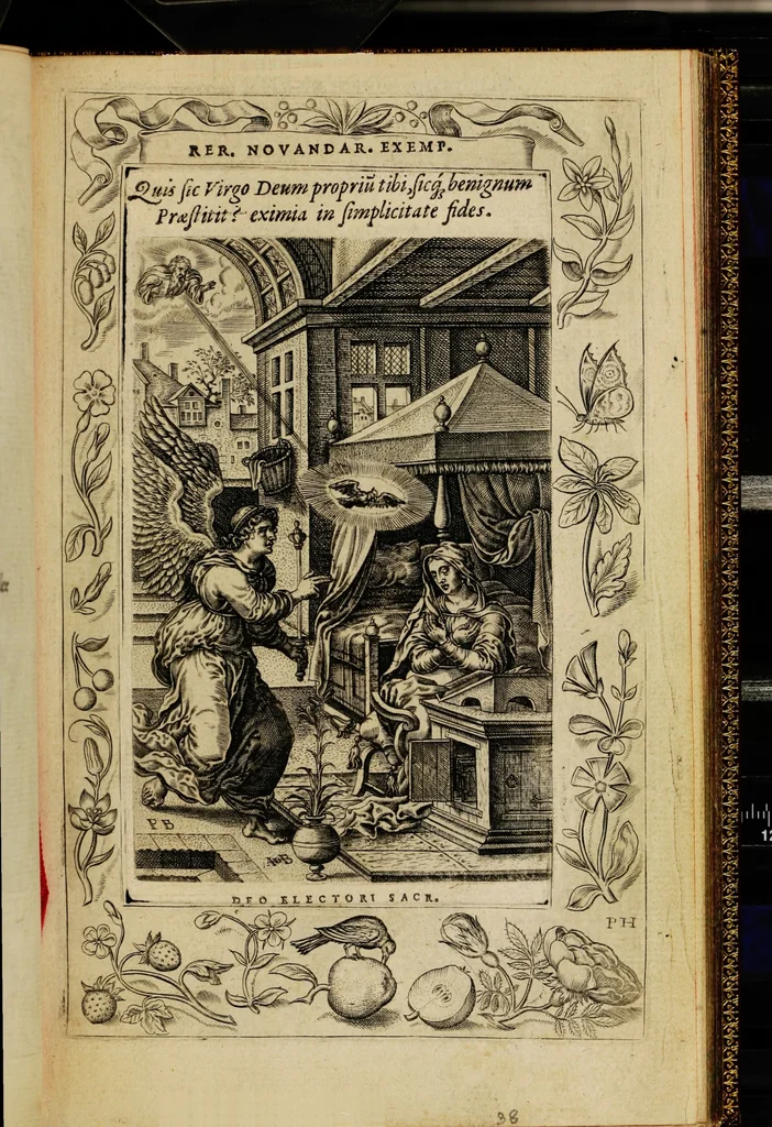 An illustration from Humanae salutis monumenta, 1571, leaf 81