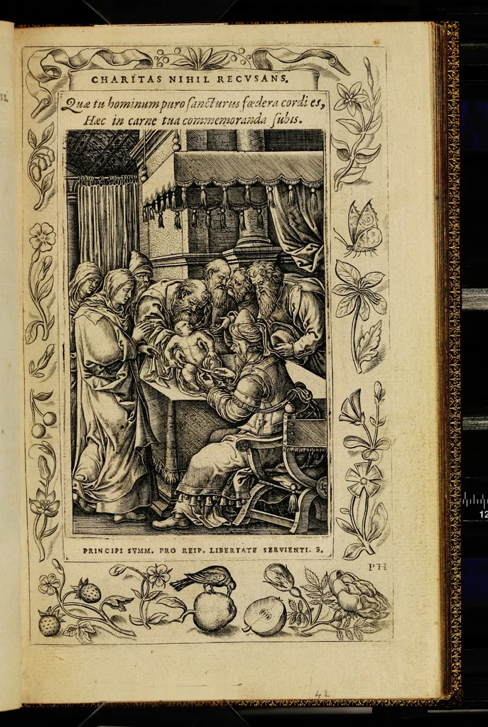 An illustration from Humanae salutis monumenta, 1571, leaf 89