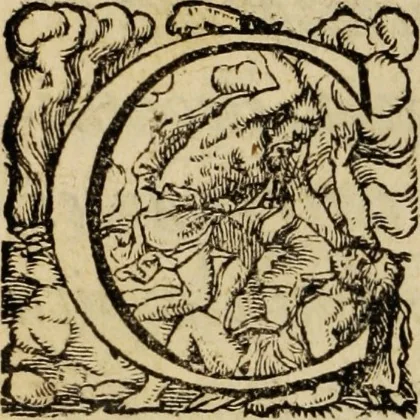 An illustration from Humanae salutis monumenta, 1571, leaf 9