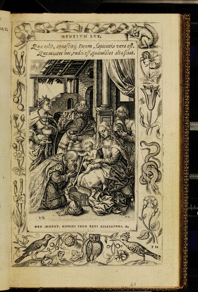 An illustration from Humanae salutis monumenta, 1571, leaf 91