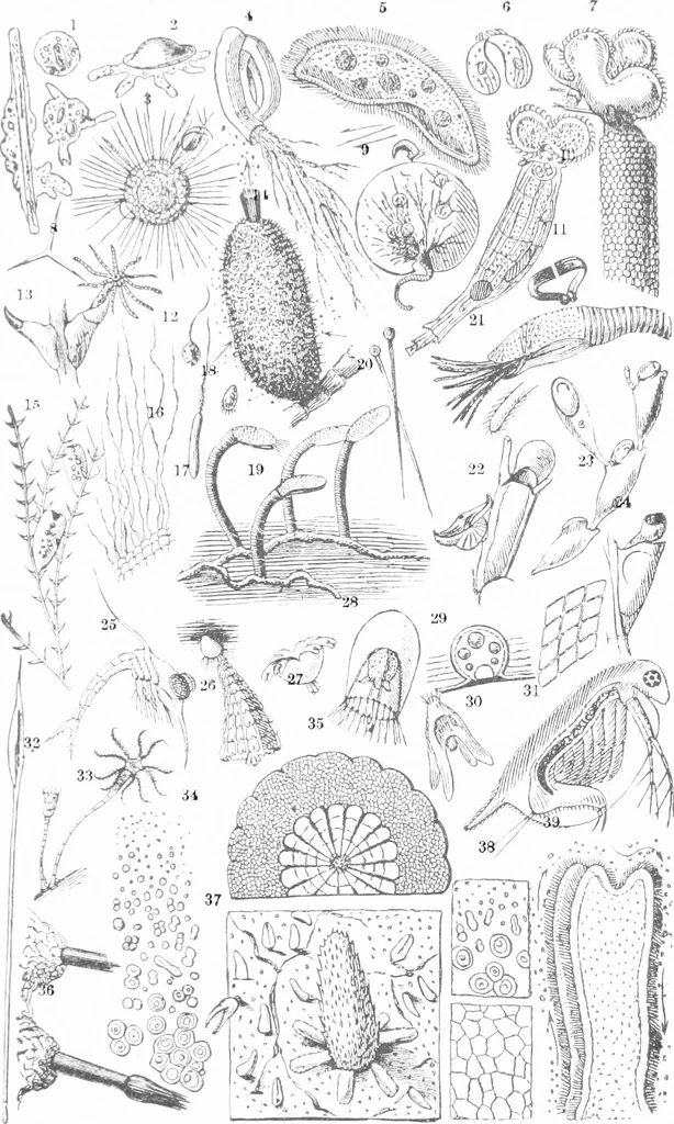 An illustration from Common objects of the microscope [electronic resource], 1900, leaf 167
