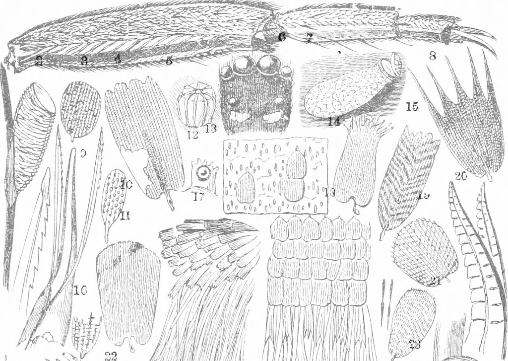 An illustration from Common objects of the microscope [electronic resource], 1900, leaf 8
