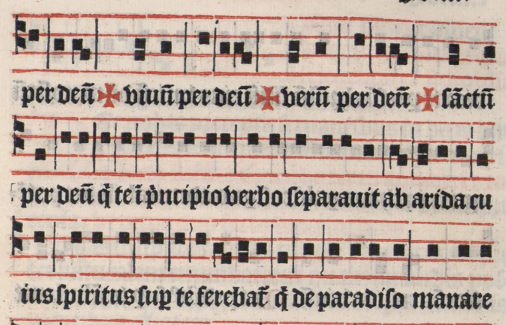 An illustration from Officiarium sacerdotum : ecclesie continens sacramenta : et modum administrandi ea : cum aliis commoditatibus que in ceteris desiderantur., 1505, leaf 124