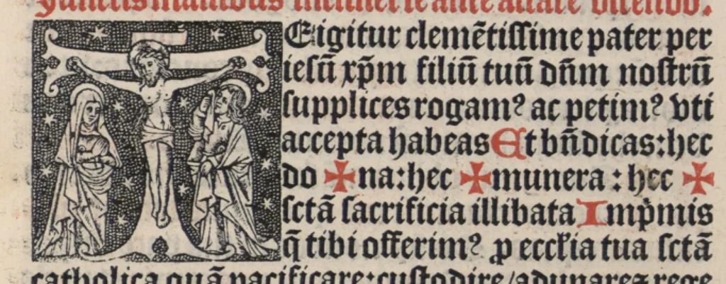 An illustration from Officiarium sacerdotum : ecclesie continens sacramenta : et modum administrandi ea : cum aliis commoditatibus que in ceteris desiderantur., 1505, leaf 232