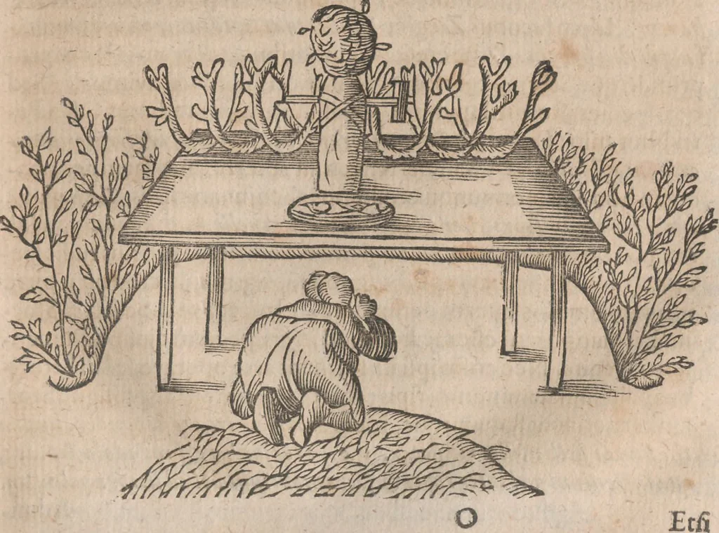 An illustration from Lapponia, id est, regionis Lapponum... descriptio, 1673, leaf 128