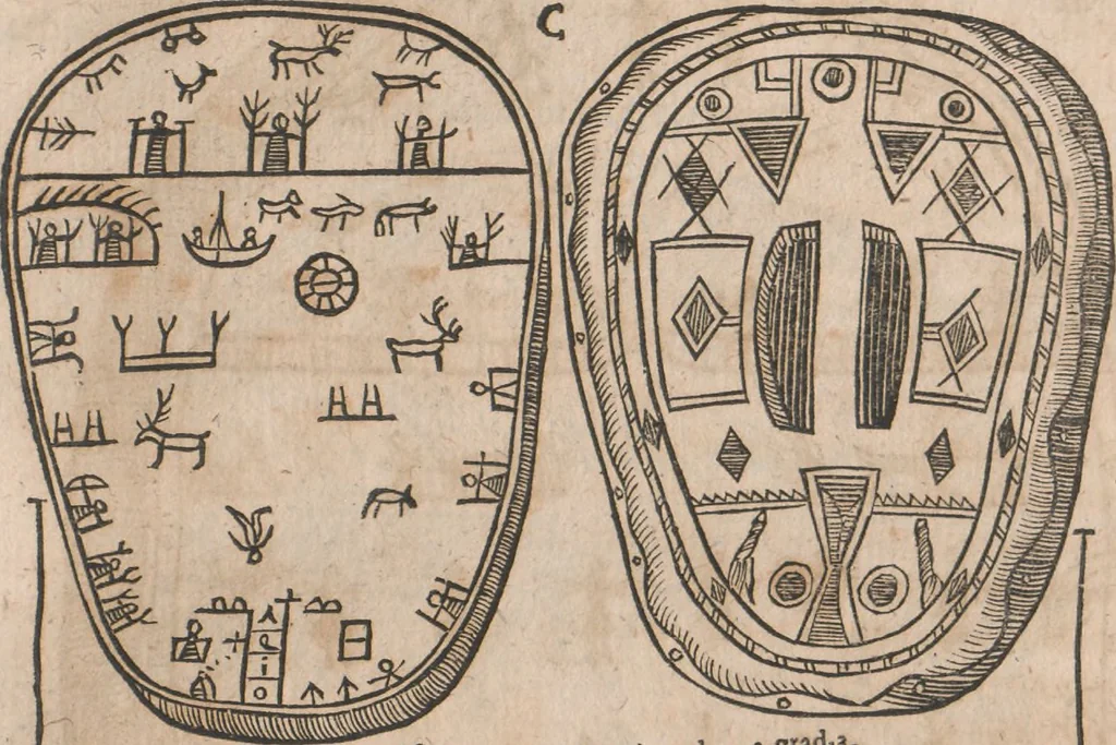 An illustration from Lapponia, id est, regionis Lapponum... descriptio, 1673, leaf 150