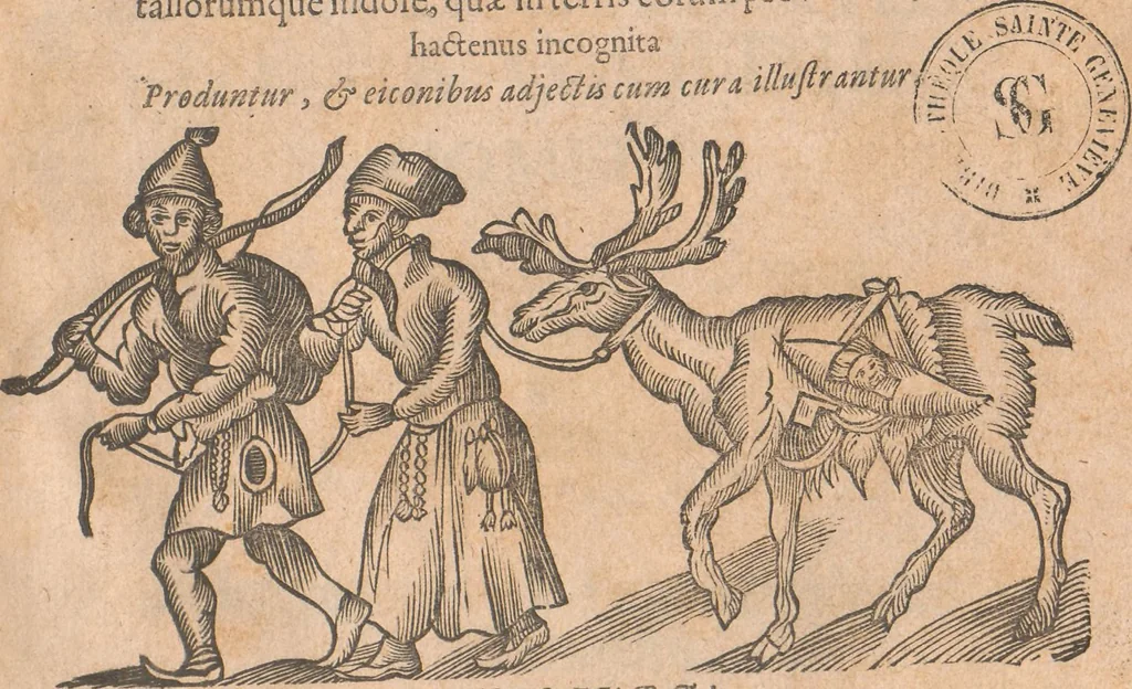 An illustration from Lapponia, id est, regionis Lapponum... descriptio, 1673, leaf 8
