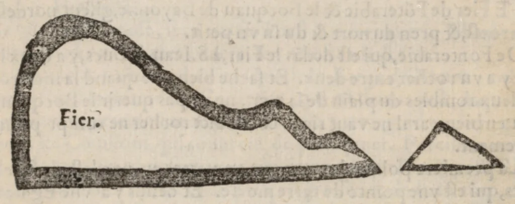 An illustration from Le Grand routier, pilotage et encrage de mer, tant des parties de France, Bretaigne, Angleterre que haultes Alemaignes... revueu et corrigé, 1571, leaf 41