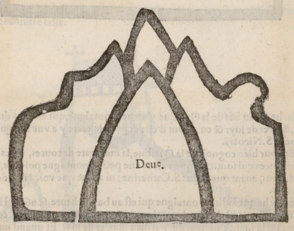 An illustration from Le Grand routier, pilotage et encrage de mer, tant des parties de France, Bretaigne, Angleterre que haultes Alemaignes... revueu et corrigé, 1571, leaf 46