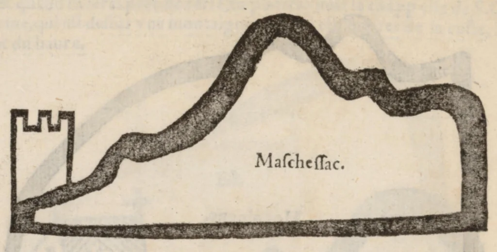 An illustration from Le Grand routier, pilotage et encrage de mer, tant des parties de France, Bretaigne, Angleterre que haultes Alemaignes... revueu et corrigé, 1571, leaf 49