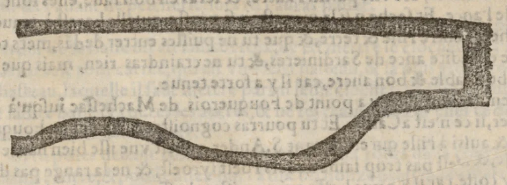 An illustration from Le Grand routier, pilotage et encrage de mer, tant des parties de France, Bretaigne, Angleterre que haultes Alemaignes... revueu et corrigé, 1571, leaf 56