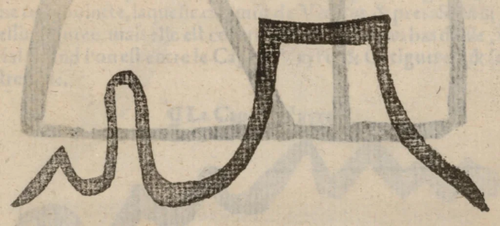 An illustration from Le Grand routier, pilotage et encrage de mer, tant des parties de France, Bretaigne, Angleterre que haultes Alemaignes... revueu et corrigé, 1571, leaf 62