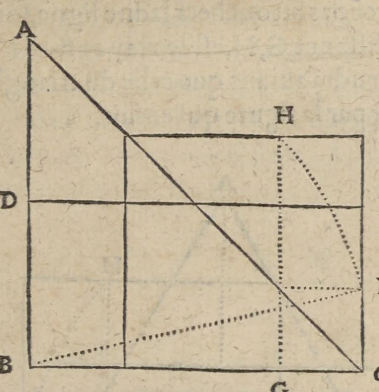 An illustration from Geometrie et horlogiographie pratique. Par Jean Bullant, architecte de haut & puissant seigneur, Monseigneur le duc de Montmorency, pair, & connestable de France., 1599, leaf 13
