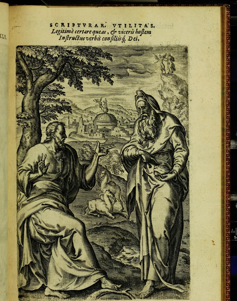 An illustration from Humanae salutis monumenta, 1583, leaf 103