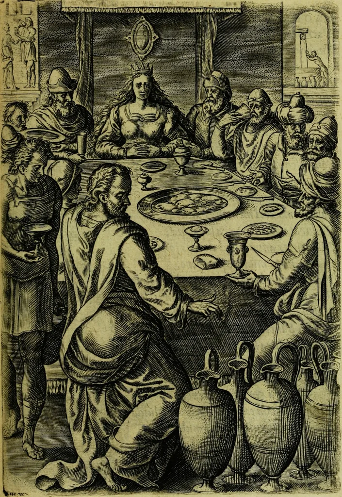 An illustration from Humanae salutis monumenta, 1583, leaf 105