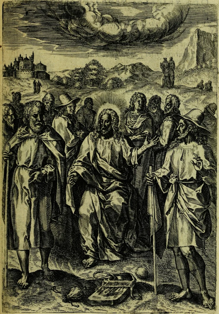 An illustration from Humanae salutis monumenta, 1583, leaf 109