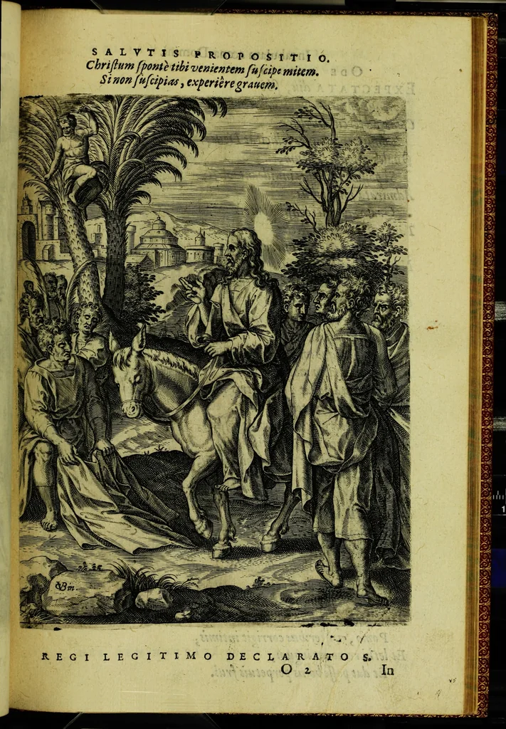 An illustration from Humanae salutis monumenta, 1583, leaf 115