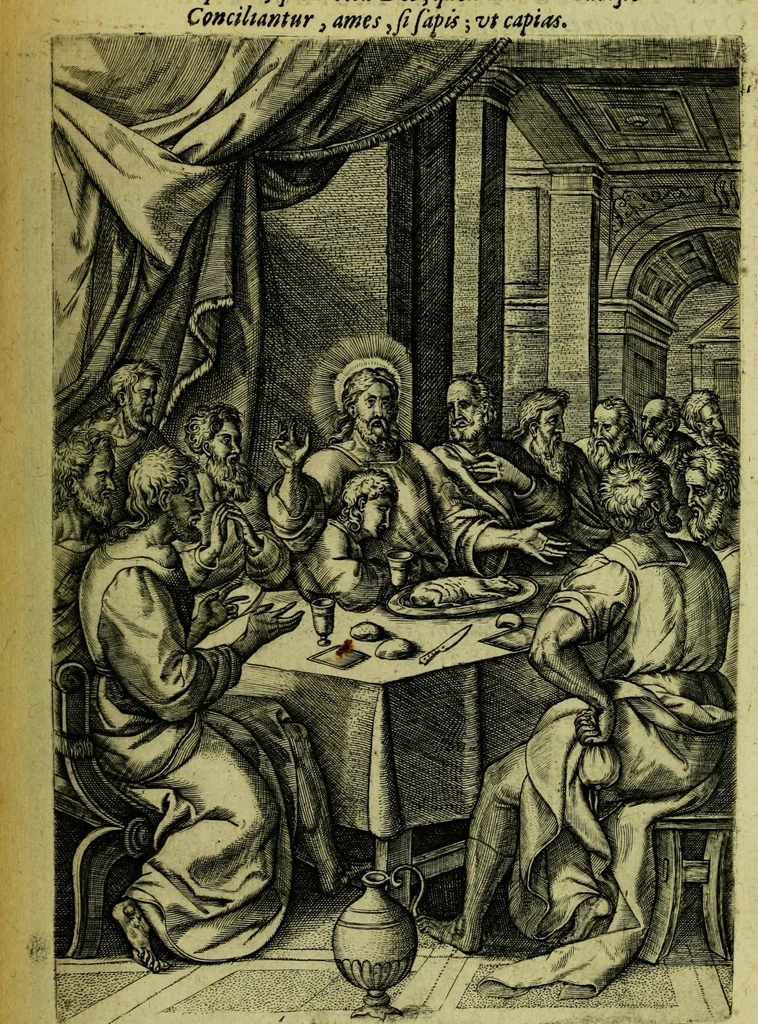An illustration from Humanae salutis monumenta, 1583, leaf 117