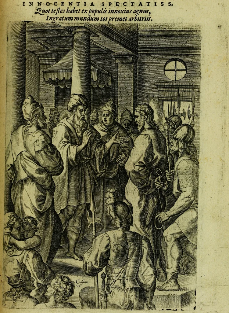An illustration from Humanae salutis monumenta, 1583, leaf 129