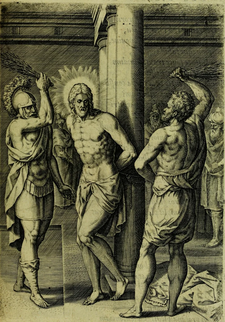 An illustration from Humanae salutis monumenta, 1583, leaf 131