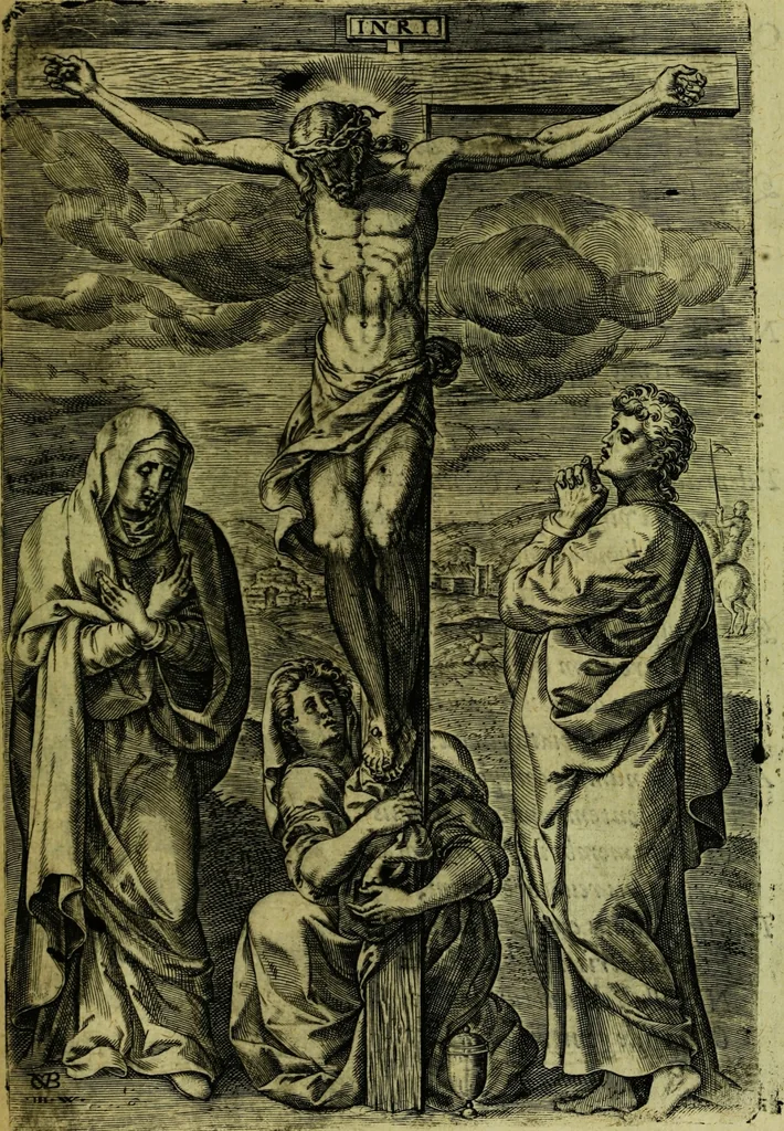 An illustration from Humanae salutis monumenta, 1583, leaf 137