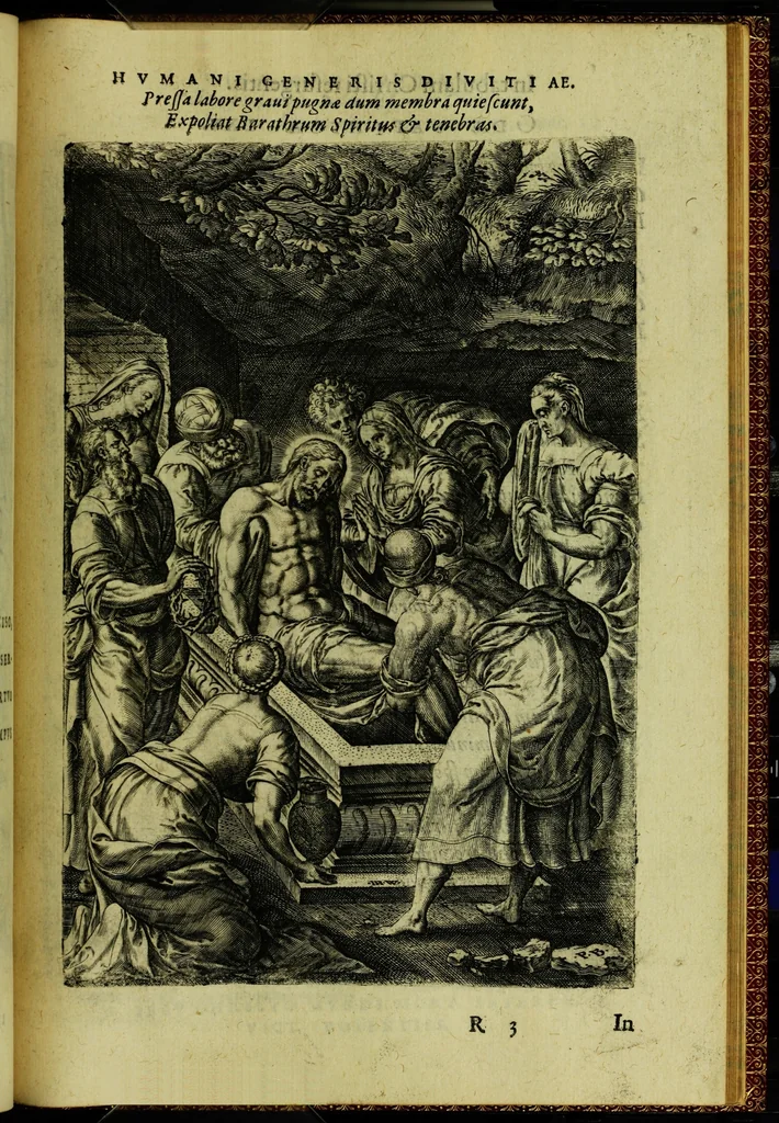 An illustration from Humanae salutis monumenta, 1583, leaf 141