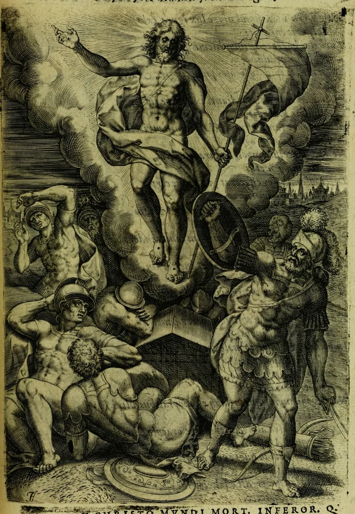 An illustration from Humanae salutis monumenta, 1583, leaf 143