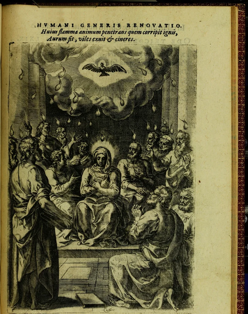 An illustration from Humanae salutis monumenta, 1583, leaf 149