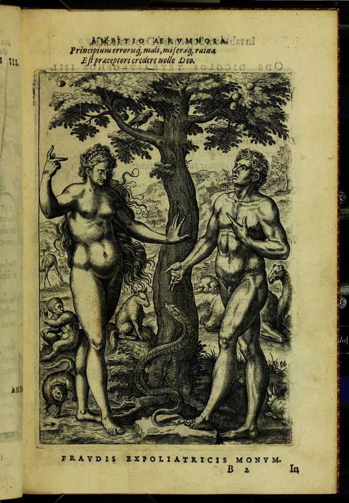 An illustration from Humanae salutis monumenta, 1583, leaf 19